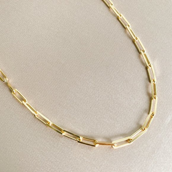 18K Gold Plated Link Necklace (16" or 18") - Picture 7 of 13